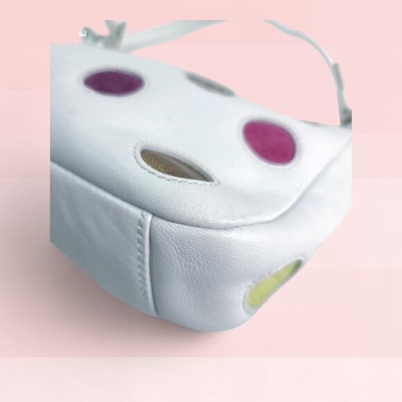 COACH Vintage White Mini Dots Bag 3677 - Picture 4 of 9